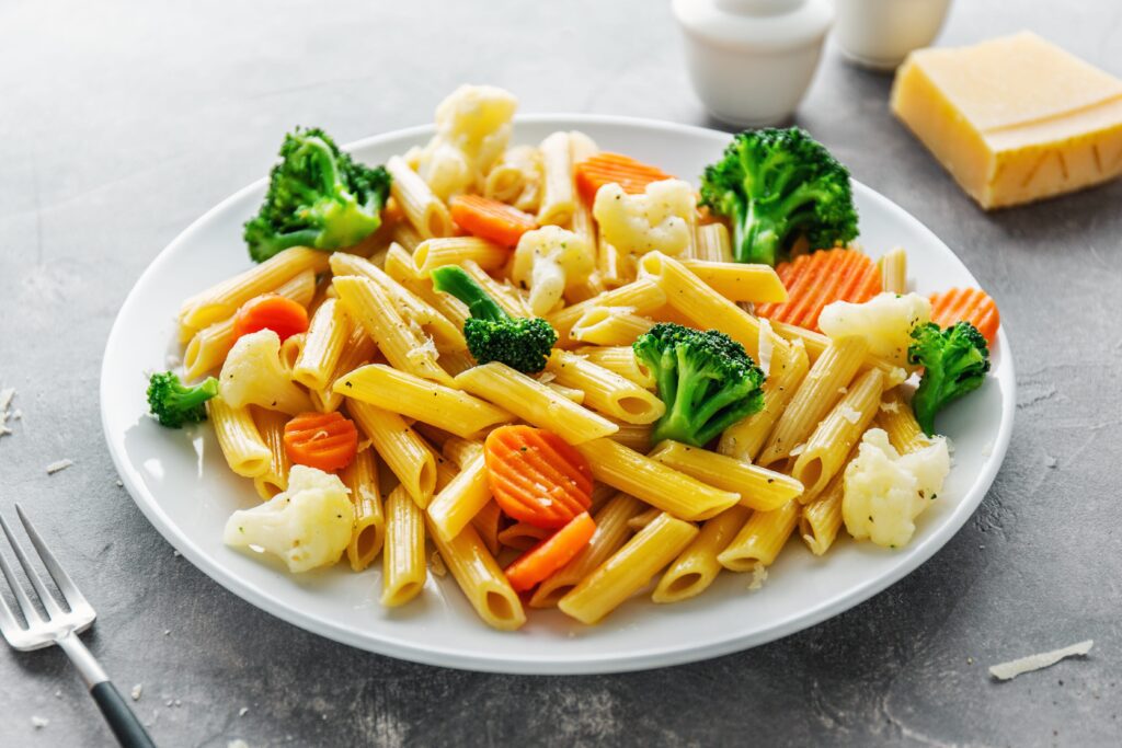 What vegetables go with Alfredo 2