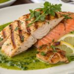 Chicken and Salmon Duo with Lemon Herb Sauce