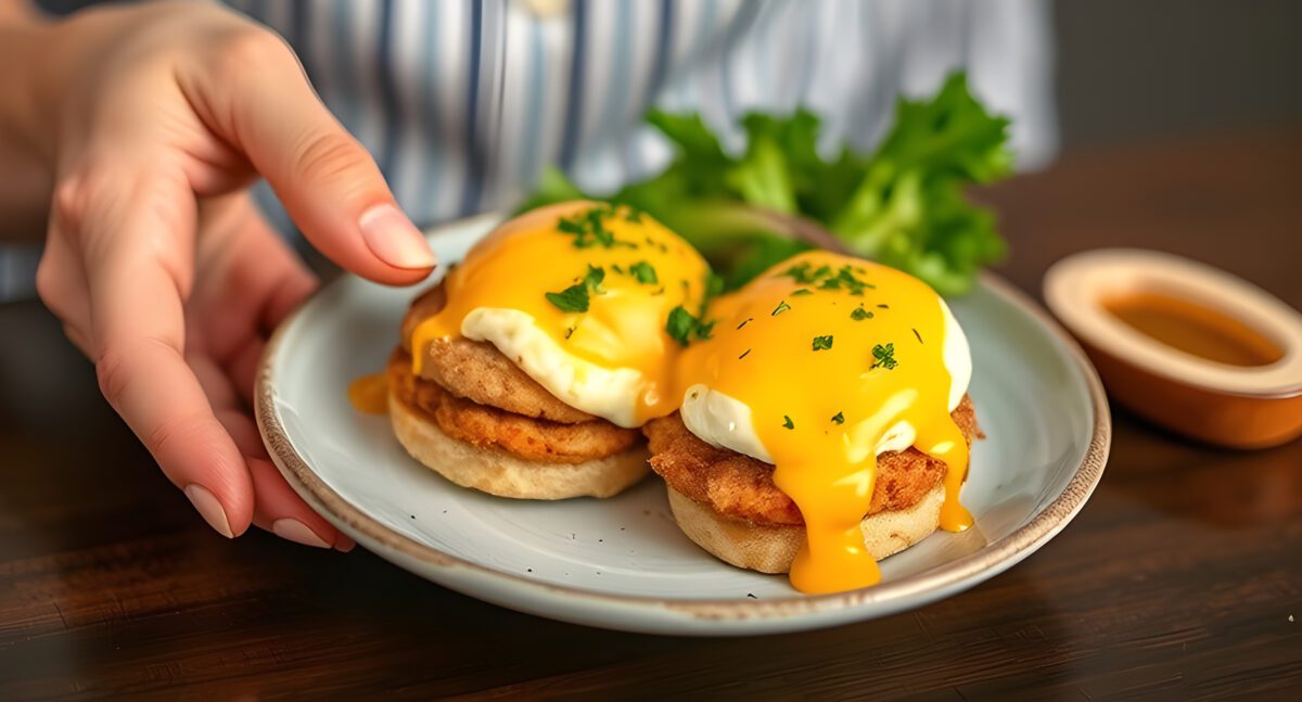 Delicious Crab Cake Eggs Benedict